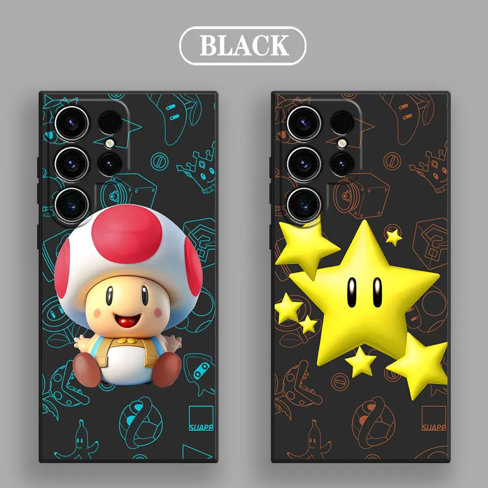 Phone Case For Samsung Galaxy S24 Ultra Cases S23 S21 S20 FE S22 9 Plus Note 20 Ultra 10 Silicone Cover Super-Bros-Marios Karts