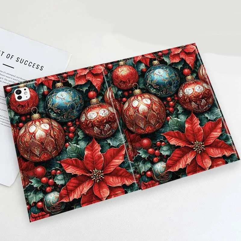 Christmas Gift Decoration Cover For iPad Pro Mini Air 1 2 3 4 5 6 7 10 11 th 8 9 gen 11 M4 M5 Foldable Tablet Case