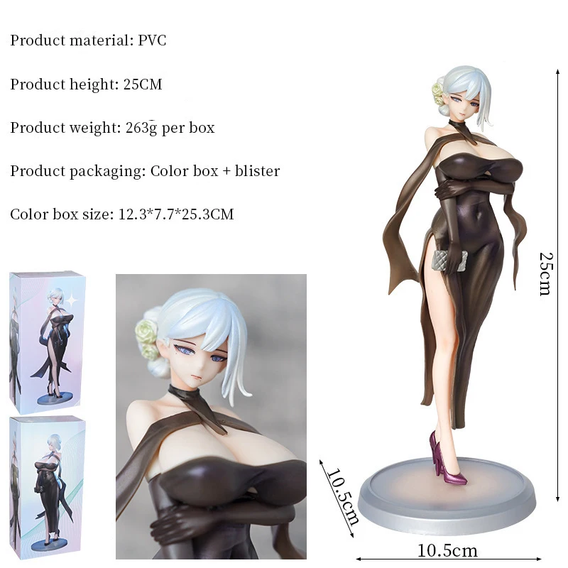 Statue Bishoujo thème femme 25cm, figurine en Pvc pour fille, beauté Sexy, Anime, avec scène, ornement de bureau, modèle cadeau à collectionner pour adultes