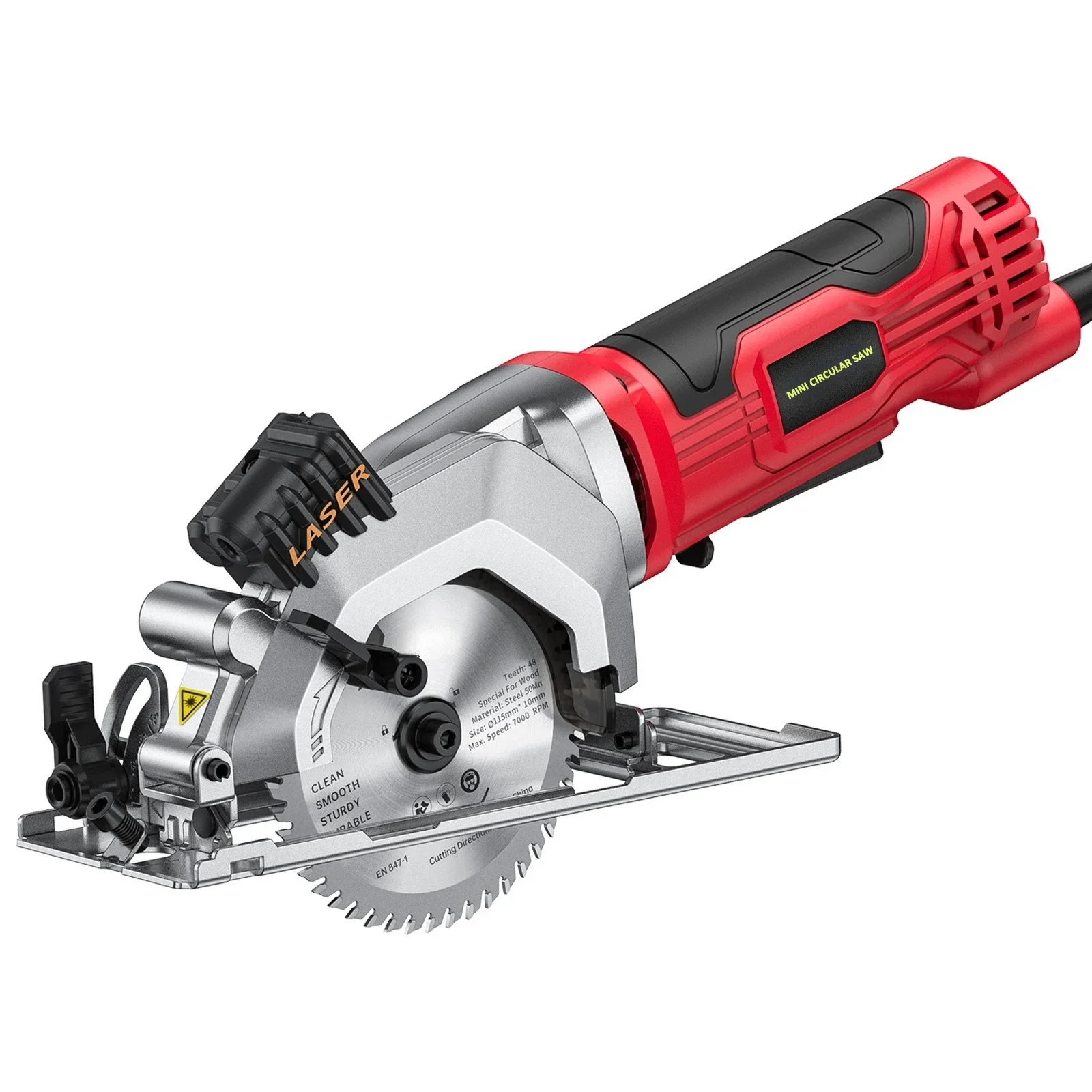 580W 115MM For Mini Portable Circular Saw 24 And 48 TCT Blade Laser Guide for Wood PVC Pipe Cutting Power Tools