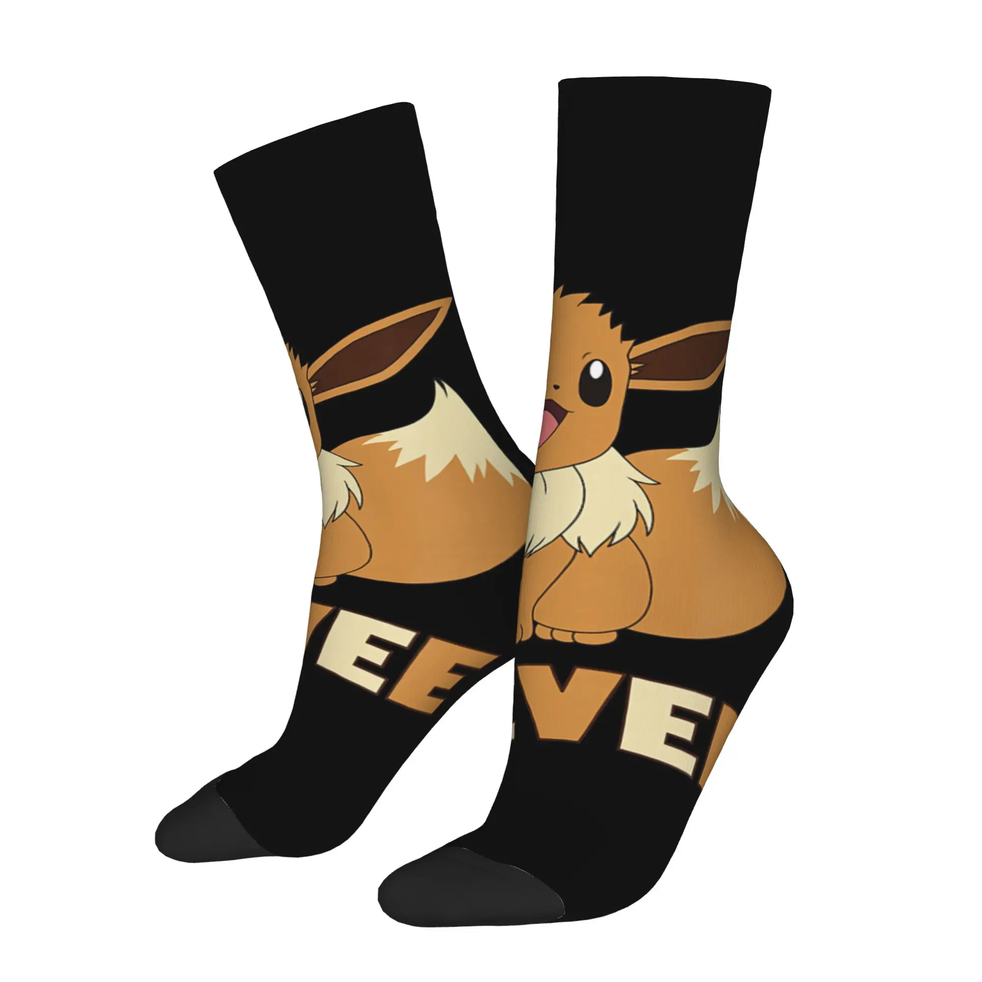 

Bandai cycling socks Pokemon Eevee Crazy Men's compression Socks Unisex items Crew Sock