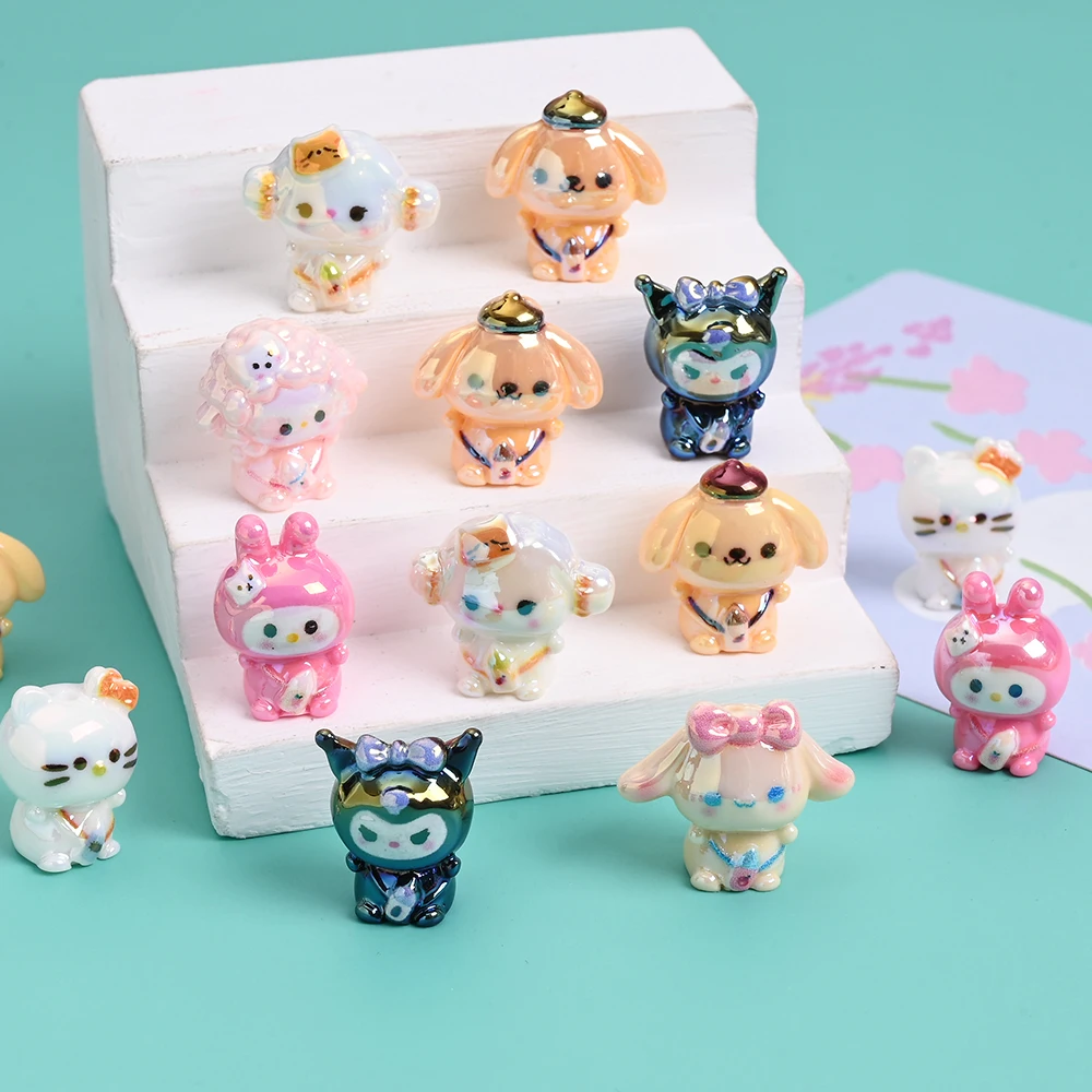 

10 шт. Sanrio смола фокус бусина детский прорезыватель бусина для изготовления прорезывания зубов жевательные игрушки DIY цепочка для соски зажимы ювелирные аксессуары