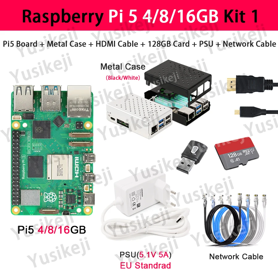 オリジナル Raspberry Pi 5 4/8/16GB ボードとキットを選択できます