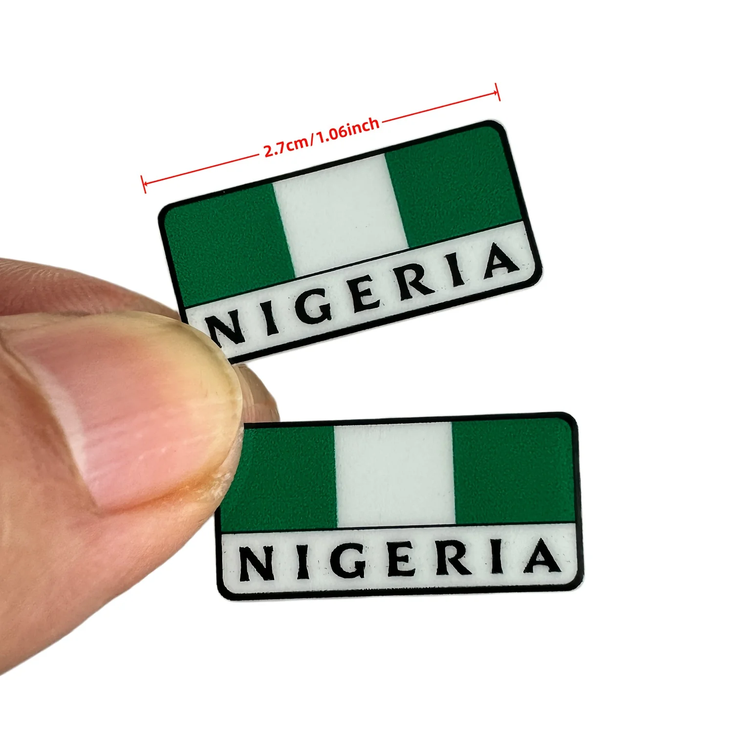 Car Decorative Accessories Universal Decorative Nigerian Flag Style Car Decal Badge Decorative Sticker