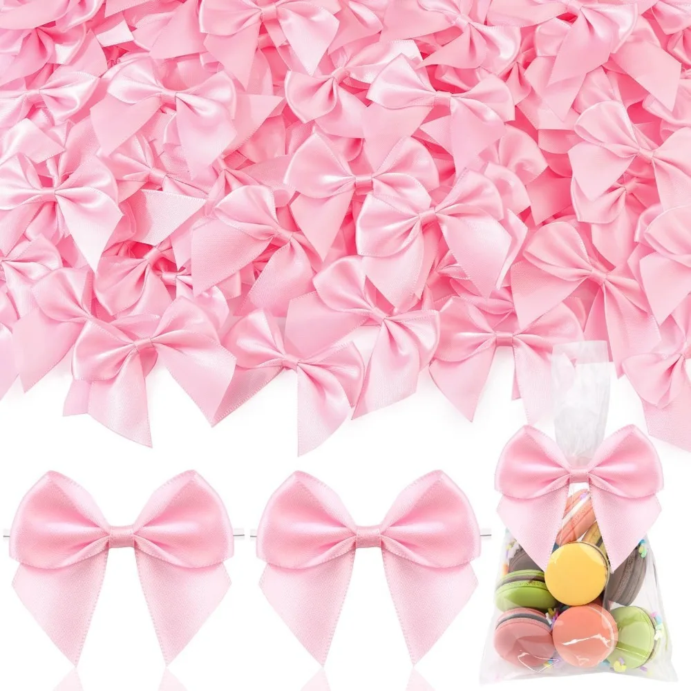 50pcs Fabric Bows for Gift Wrapping, Satin Ribbon Bow for Clothes Ornament, Fabric Bows for Party Decor,or Gift Wrapping