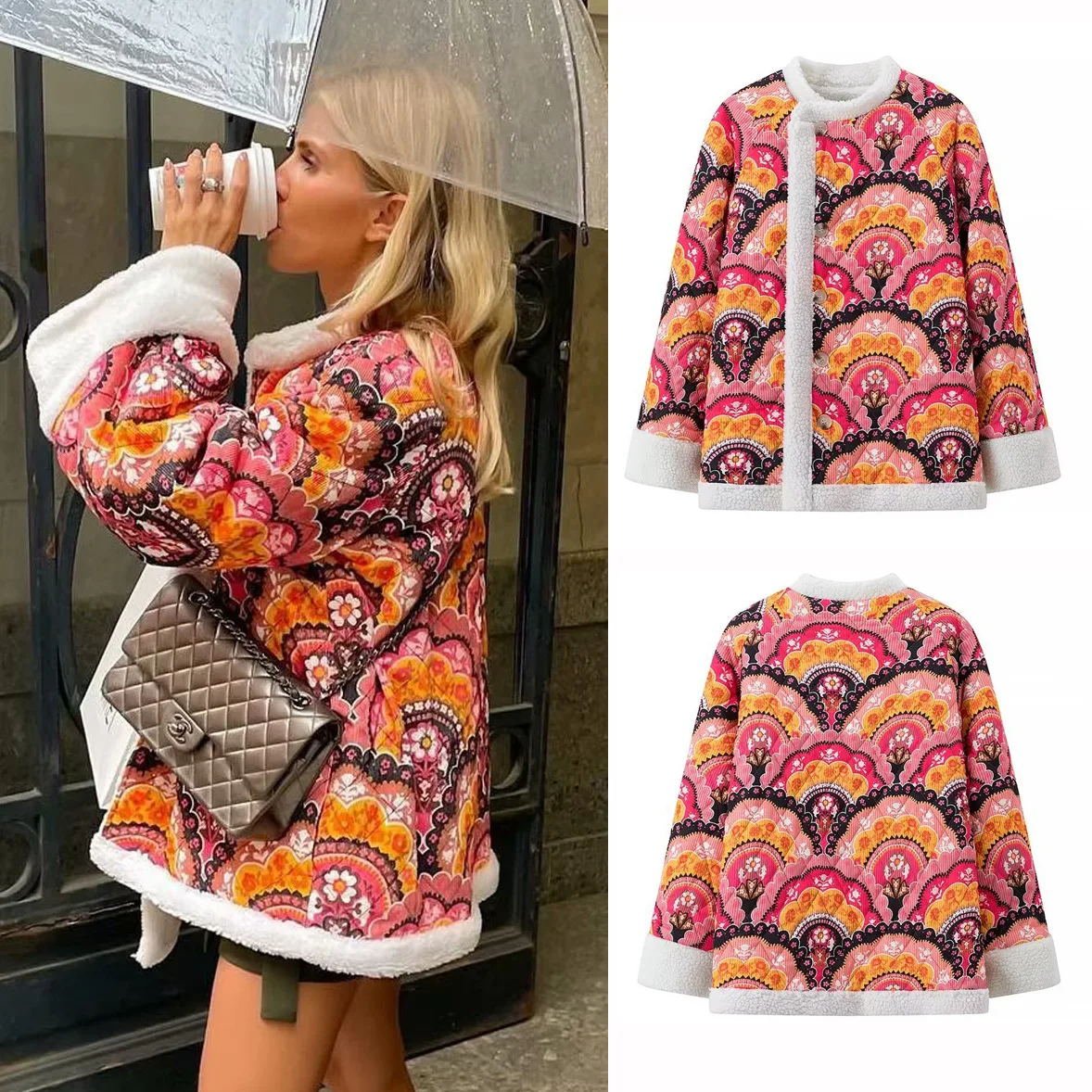 

Женское зимнее модное бархатное пальто с принтом Тедди, свободная повседневная стеганая хлопковая верхняя одежда, оптовая продажа
