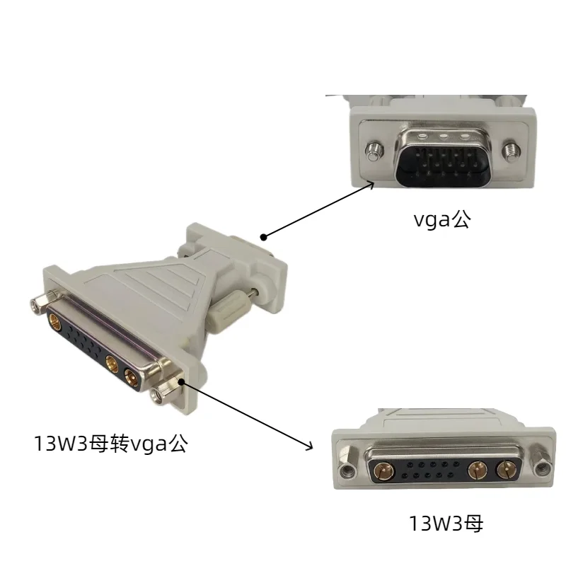Adapter, 13W3 Female To VGA HD15 Male Converter Connector For Sun Silicon Graphics SGI Monitor