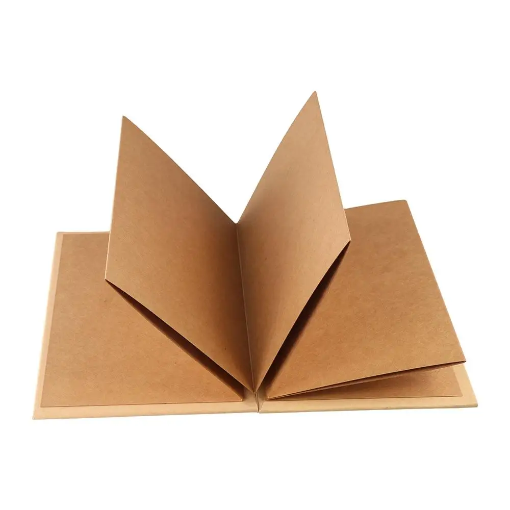 10 pages accordion folding diy small photo album This kraft paper growing souvenir book Creative Gift folding type