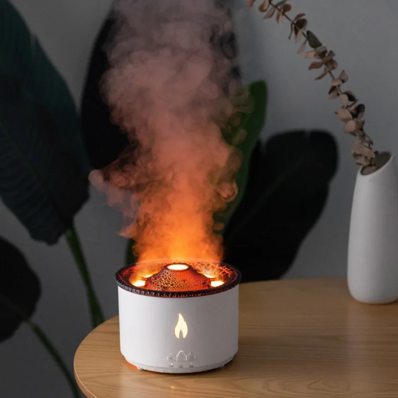 

Jellyfish Flame Air Humidifier 350ml Essential Oil Aroma Diffuser Humidificador Cool Mist Sprayer with Night Light Home Office