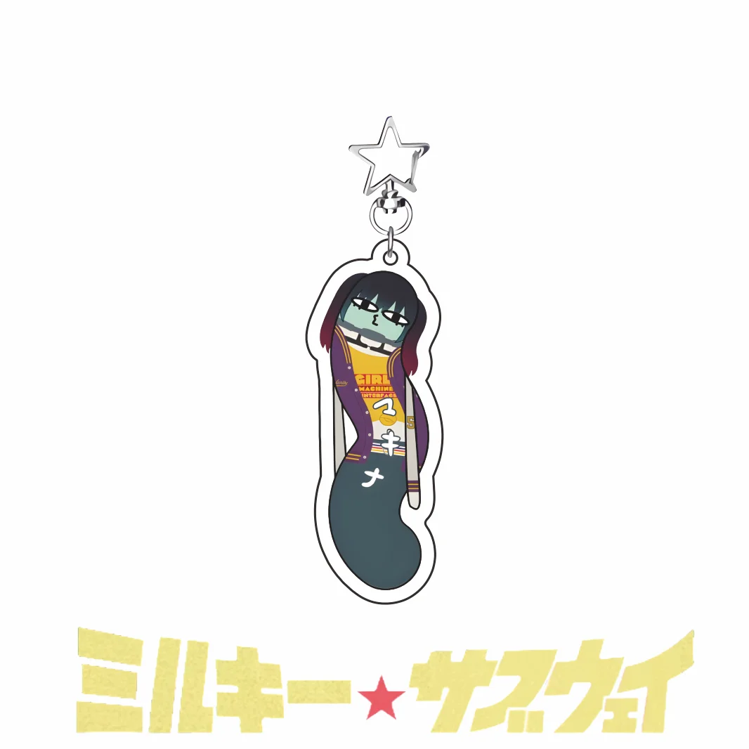 New Anime Milky Subway Worm Character Style Acrylic Keychain Haruka Mikoto Character Collection Set Gift For Anime Fans