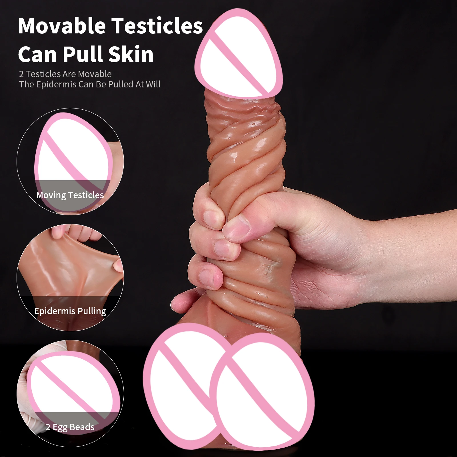 New Big Dildo Xxxl Sliding Foreskin Diameter 5-6cm Dildos Realistic Fantasy Dildо Xxl Sexy Tooys Mens Sex Toys For Coupels Penis