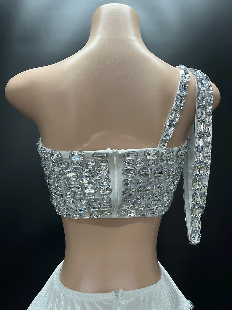 Costume Slim en diamant brillant pour l'industrie lourde, modèle de discothèque, Bar, défilé, robe de soirée, danse, robes de spectacle sur scène