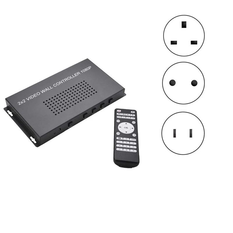 

Video Processor -Compatible 2X2 HD Video Screen Splicer With U Disk Playback Multi-Screen Splicing Processor