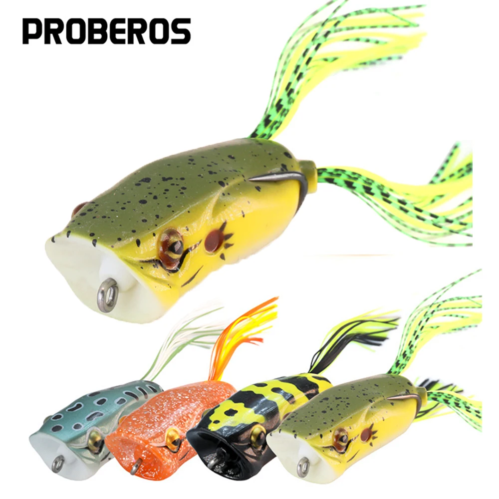 Big Mouth Topwater Frog Lures Durable Lifelike Silicone Bass Bait Floating Realistic for Pike Snakehead Salmon Trout Catfish