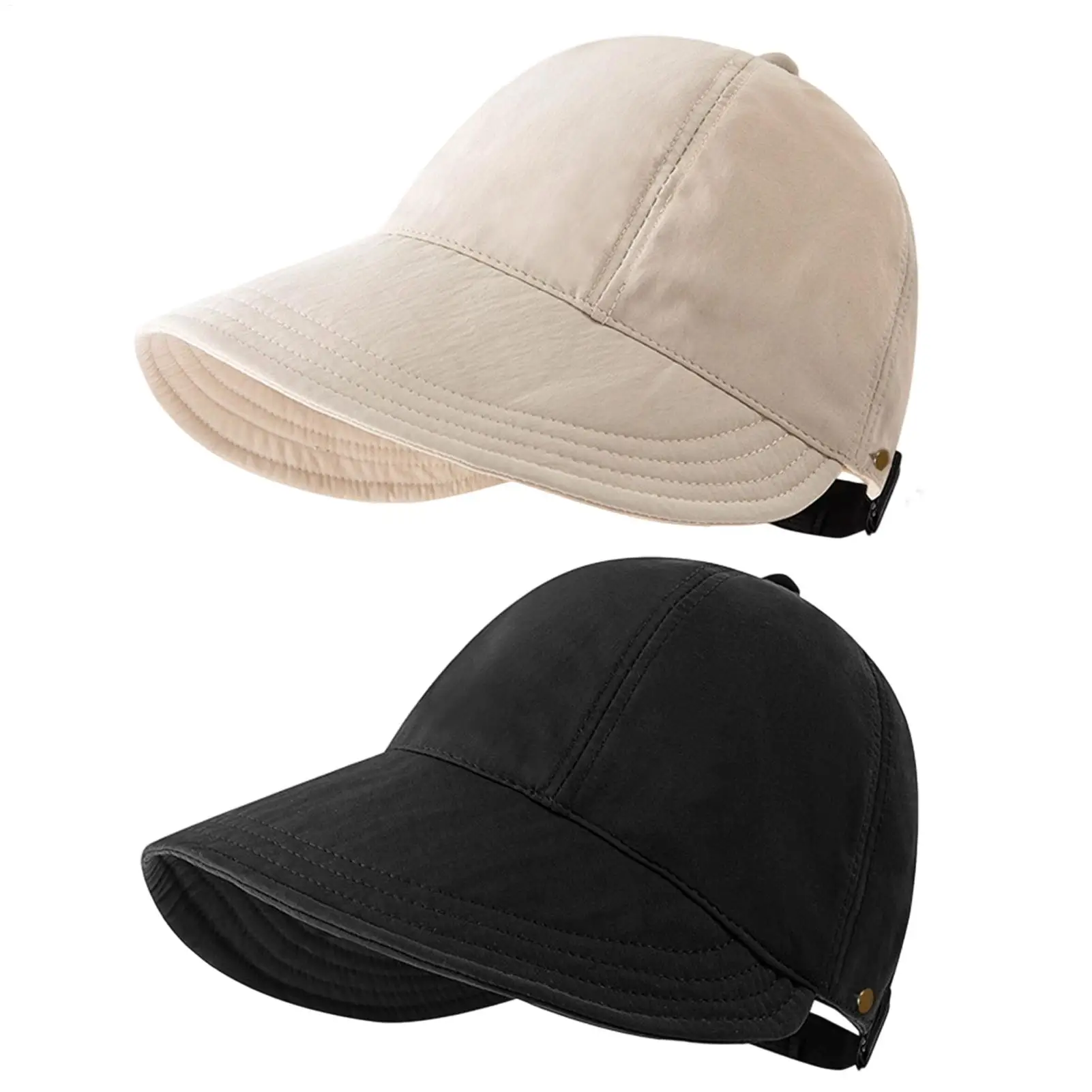 Casquettes de baseball queue de cheval pour femmes, chapeau de soleil réglable à large bord, anti-transpiration, protection UV, respirant pour les sports d'été en plein air