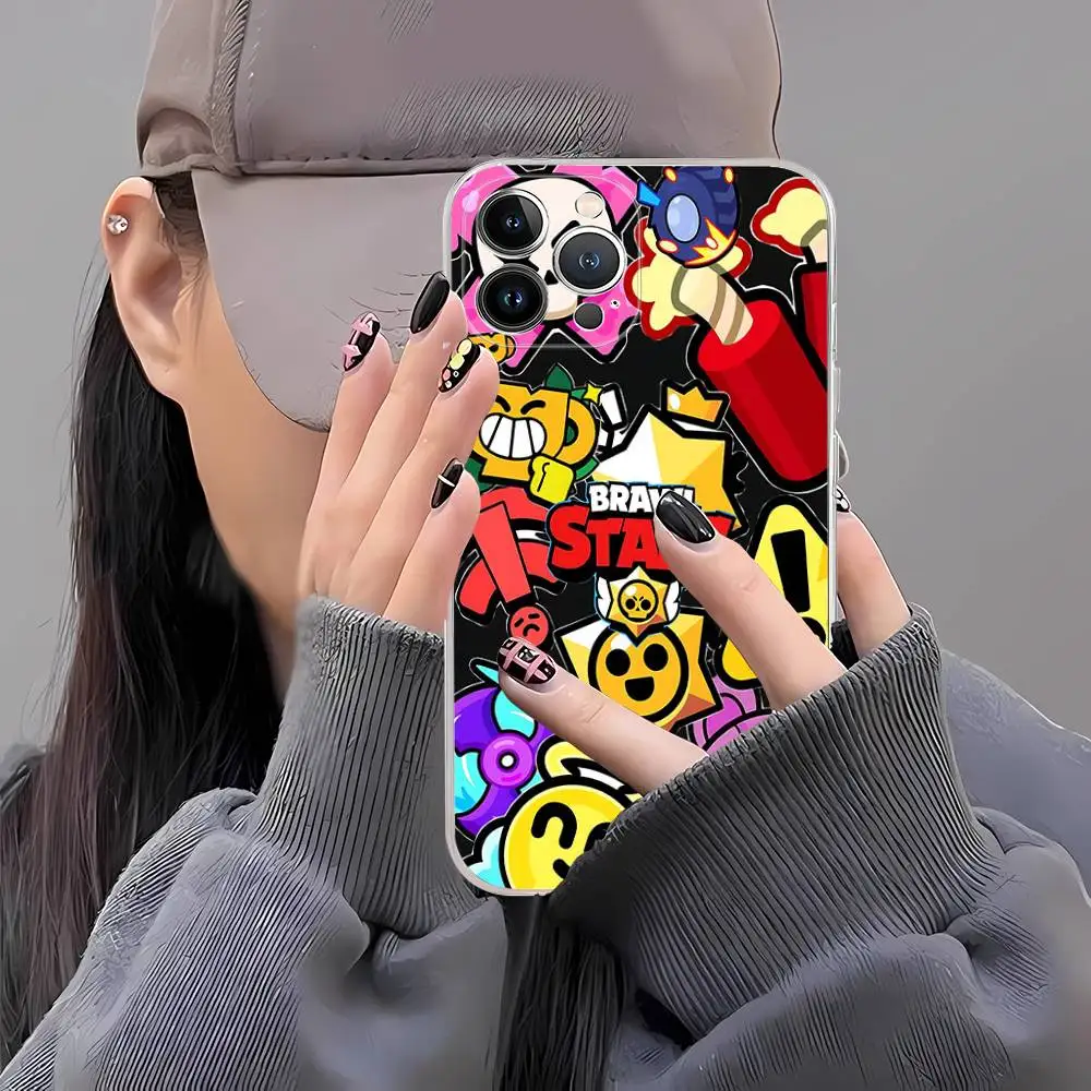 Funny B-Brawl Games S-Stars Anime Phone Case For IPhone 17 16 15 14 13 12 11 Pro Max Plus Soft Cover Personalized DIY - view 4