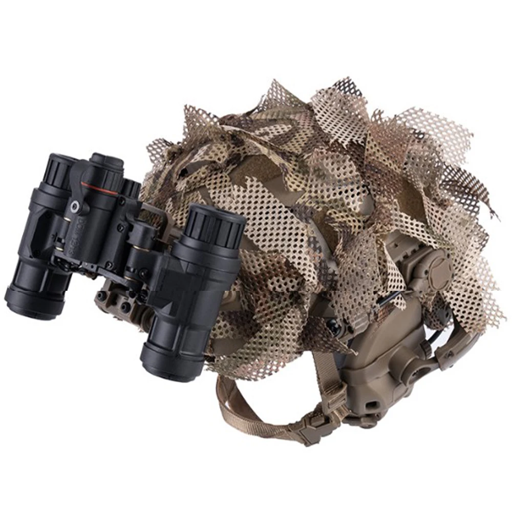 Tactical Airsoft Helmet Set FAST Protective Camouflage Helmet Kit with NVG Dummy Model Headphones Glasses Light for CS Cosplay