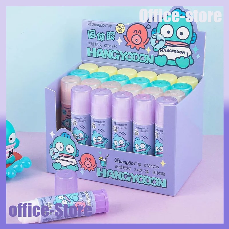 24pcs Sanrio Stationery Sanrio Hangyodon Clown Fish Solid Adhesive Student Handmade Diy Glue Stick School Supplies Wholesale