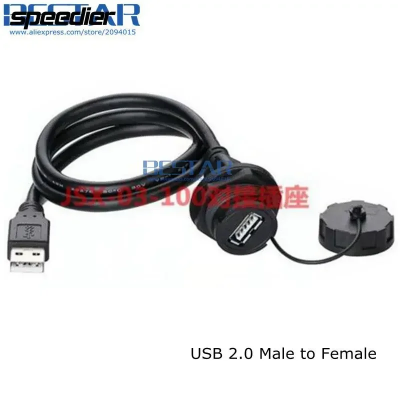 USB 2.0 IP67 à prova d'água USB2.0 IP 67 cabo conector 1m 3 pés USB soquete à prova d'água