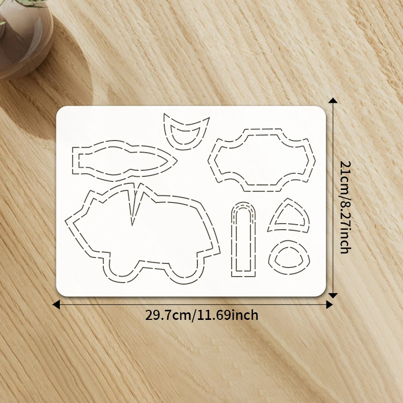 YOMDID 1pc Adorable Pig Sewing Quilting Soft Template DIY Pig Pattern PET Quilting Template, Pattern Transfer Tool view 6