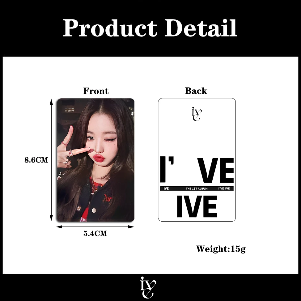 1VE Korean Girl Group Fu Series 1VE Songboard HAVE Version 1VE Version I Version Yujin Gaeul Wonyoung Rei Peripheral Small Cards