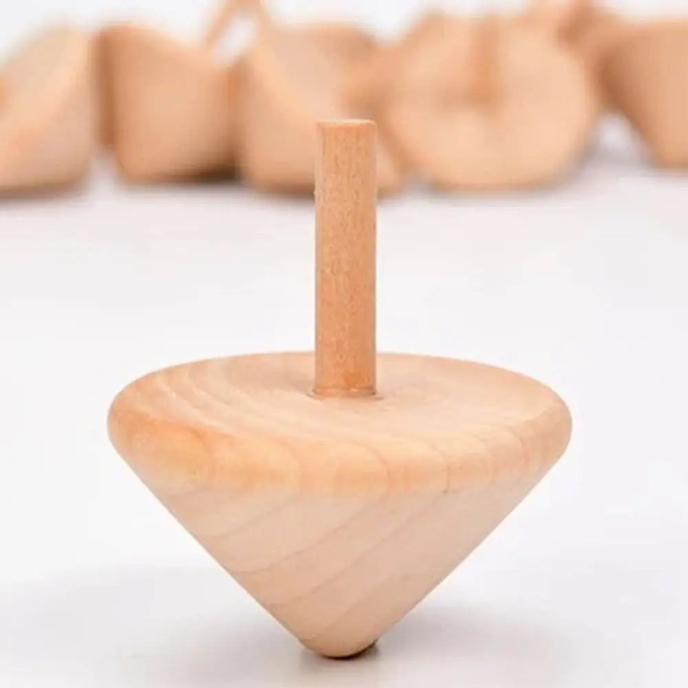 Funny Gift Children Kid Wooden Spinning Top Rotate Educational Toy Classic Toy