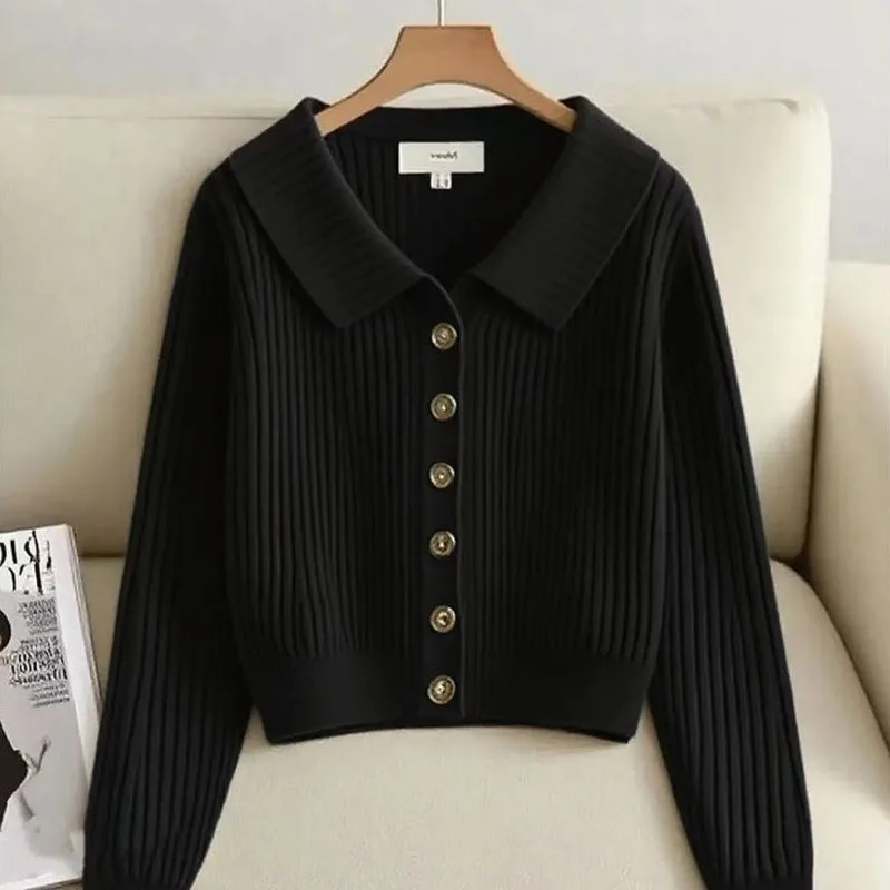 Stricken frauen Pullover Koreanische Winter Kleidung Mode Lose Herbst Freizeit Jumper Solide Lange Ärmel Frauen Strickjacke