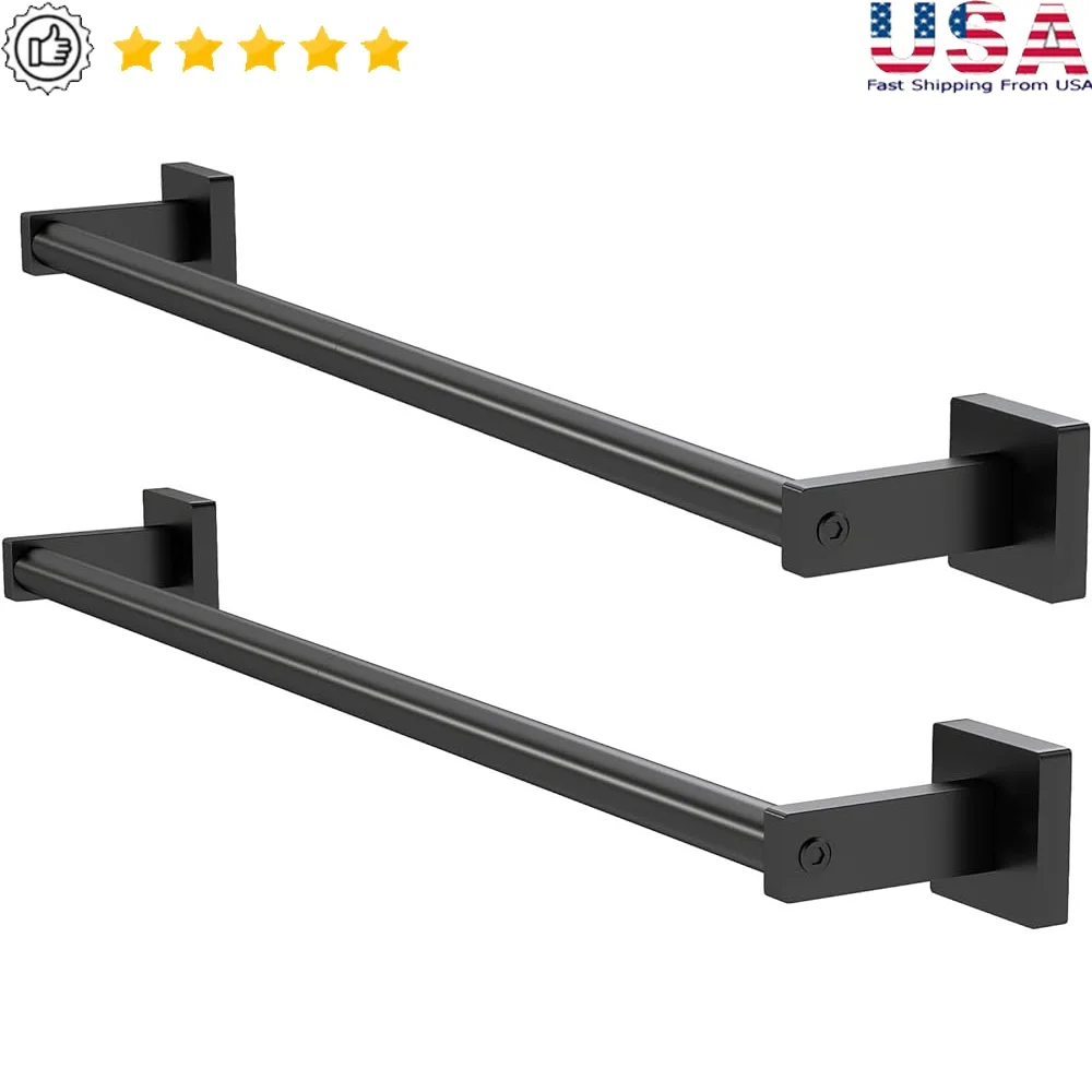 

24-дюймовый вешалка для полотенец, настенный, 2 шт., держатель для полотенец, органайзер из нержавеющей стали для ванной комнаты и кухни, вешалка, простая установка, устойчивая к ржавчине