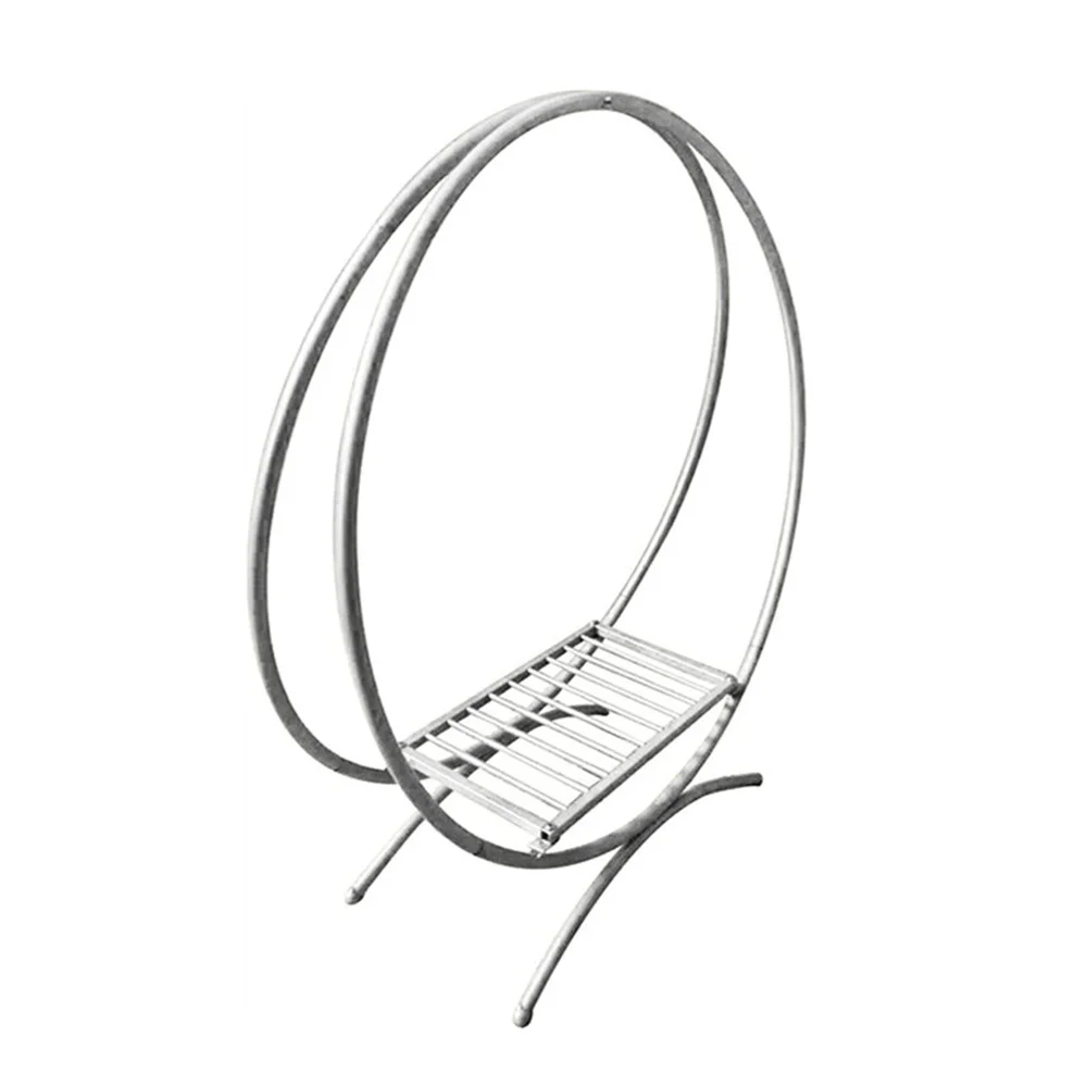 Ouro e prata duplo círculo casamento arco Rack, bolo Display Stand, balões e flor titular, fundo