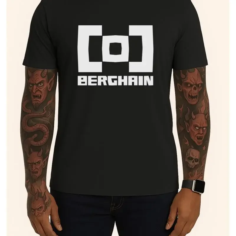 Camiseta Berghain Berlin Club, Música Techno, Negra, Rave, Festival, Dj, Edm