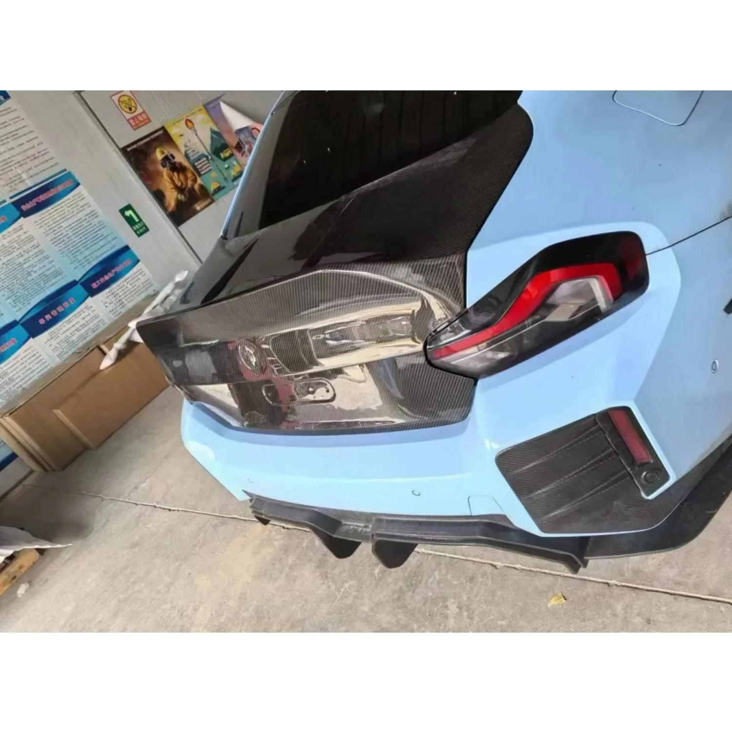 غطاء صندوق السيارة من ألياف الكربون مناسب عالي الجودة لصندوق الكربون M2 G87 Csl #4