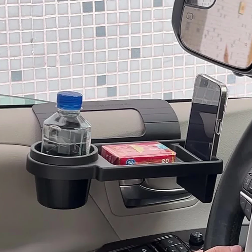 Side Door Window Phone Slot Hanging Organizer with Cup Holder Car Side Door Storage Box Multifunctional Car Box Auto Accessories