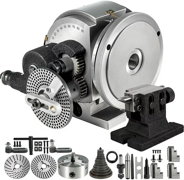 

BS-2 Precision Universal Head Divider with 200MM 3 Jaw Chucks 8 Inch Indexing Head for Milling Machine