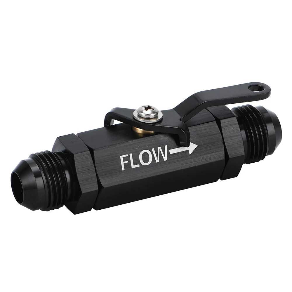 PQY - AN8 8AN -8 AN Shut Off Valve Fittting Aluminum Black PQY-WLPV72-08