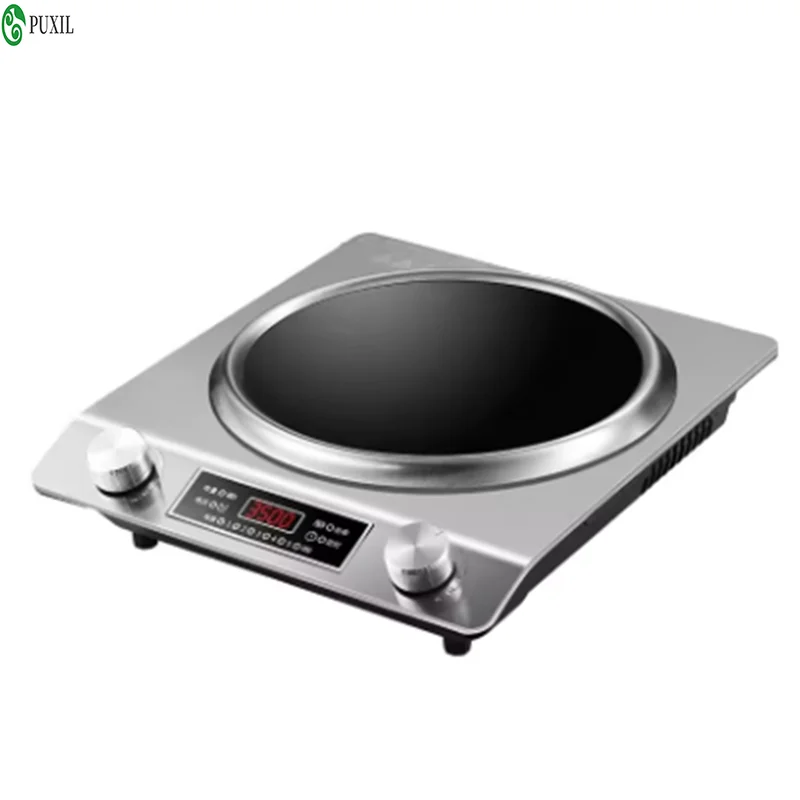 

Household concave induction cooker 3500w high-power stir fry pan integrated complete set