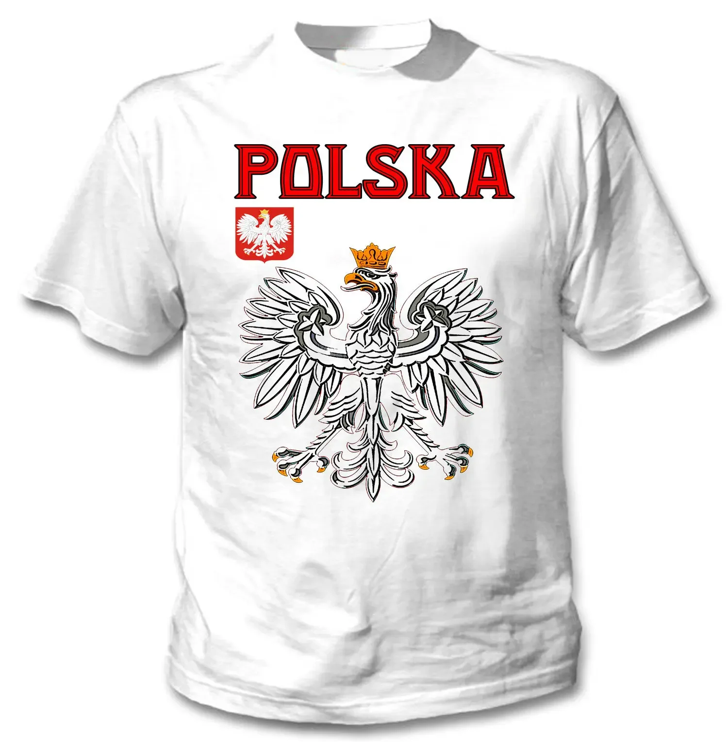 2024 New Style Fashion Hot Poland Flag Emblem Footballer T-shirt Summer Men Short Sleeve Tshirt Hip Hop Tees Shirt Harajuku