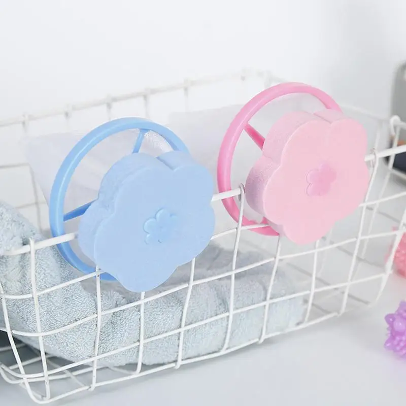 Floating Lint Filter Mesh Bag Floating Washing Machine Filter Net Flower Shaped Reusable Pet Hair Catcher Remover Laundry Tool