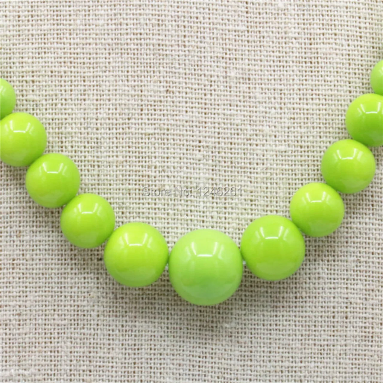 6-14mm Accessories Green Glass Lucky Beads Tower Necklace Chain Earbob Earrings Sets Women Girls Christmas Gifts Jewelry Making