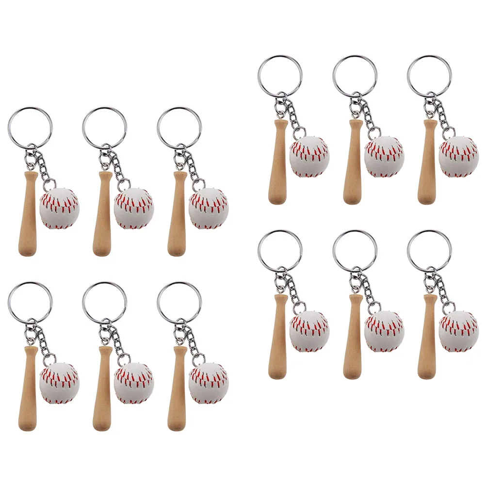

12pcs Decorative Party Supplies Hanging Wooden Bat Gifts Decorative Themed Party Supplies Key Chain Themed Accessories