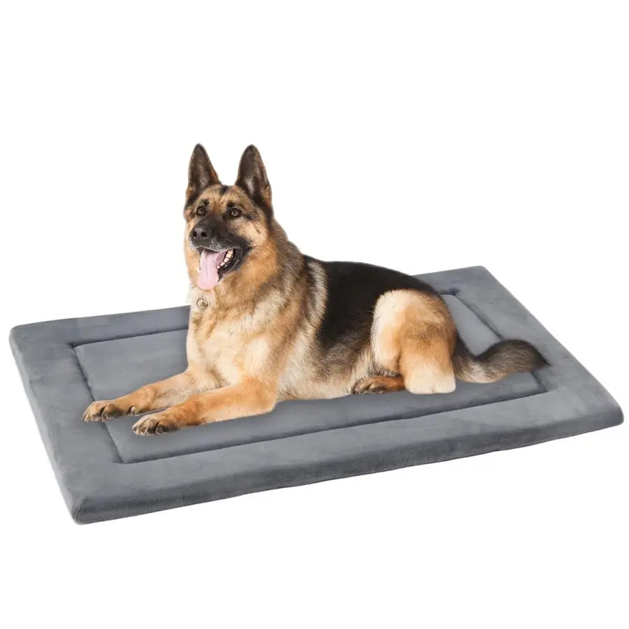 

Коврик-лежанка для собак в клетку, тонкий охлаждающий мат 1,1 дюйма, двусторонний, из фланели и водонепроницаемой ткани, для собак весом до 130 фунтов