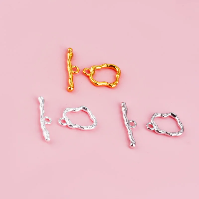 

S925 sterling silver irregular end connection OT clasp diy necklace bracelet material