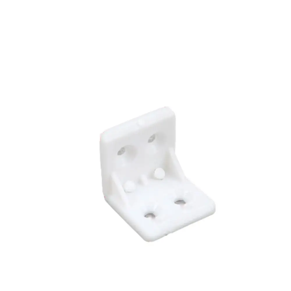 10PCS 90 Degree 2 in 1 Corner Brackets L-Shaped Strong Support Fixing Bracket 4 Holes Rust Resistant Bracket Fastener Bedframe