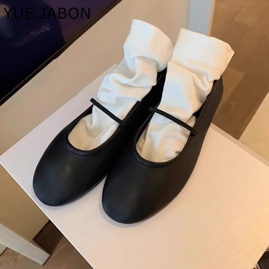 

2024 Shoes Women Sheepskin Soft Leather Women Flats Casual Loafers Slip On Women's Flats Shoes shallow cut Lady Driving Shoes