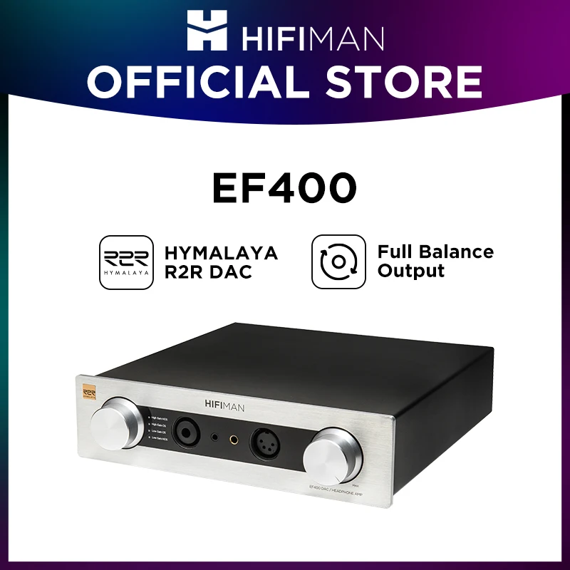 

HIFIMAN EF400 Desktop Balanced Headphone DAC& Amplifier with Himalaya R2R DAC, 3.5/4.4/6.35mm Output for Home Audio