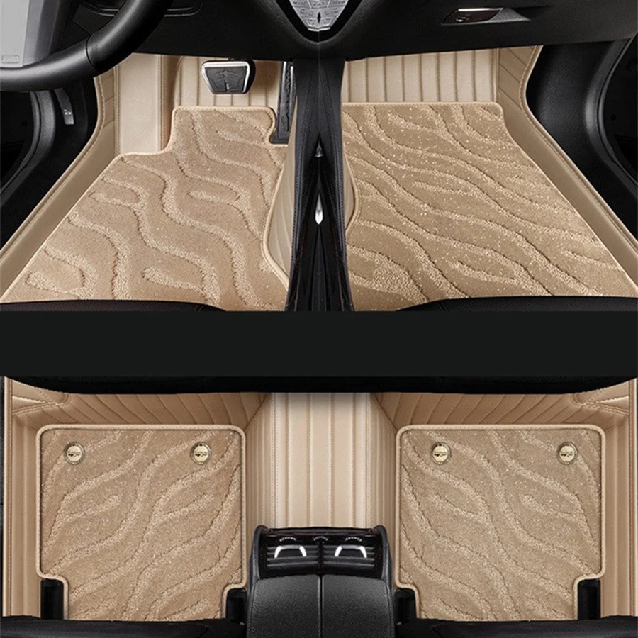 Custom 3D Car Floor Mats for Mercedes Benz C-Class sedan 2008-2022 Wagon 2010-2020 Artificial Leather Interior Accessories