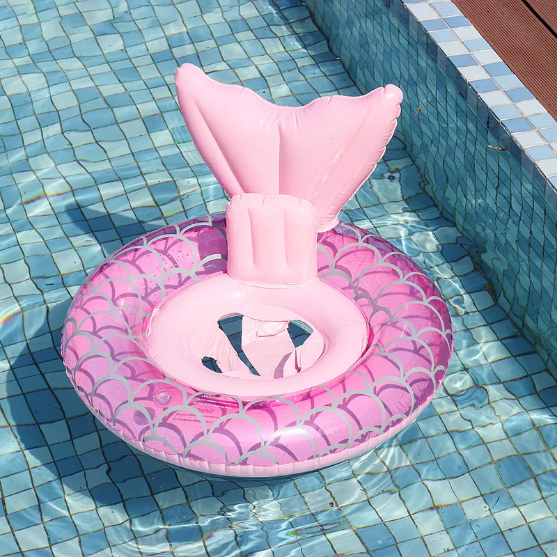 1pc Thickened Swim Ring | Underarm Waist Ring | PVC Inflatable Fish Tail Pocket Ring, Fish Tail Split Swim Ring