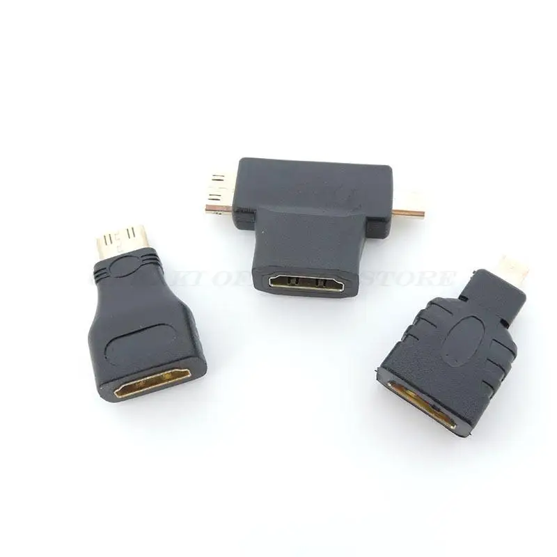 Mini Male Micro HDMI-compatible Male to Standard Female Adapter Converter Connector for HDTV Cable