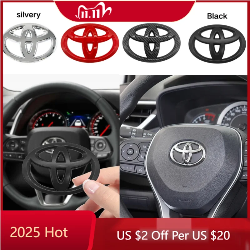 

Колпаки ступиц, декоративные наклейки на руль автомобиля из углеродного волокна для Toyota Corolla Rav4 Auris Camry Yaris CHR avensis, аксессуары C