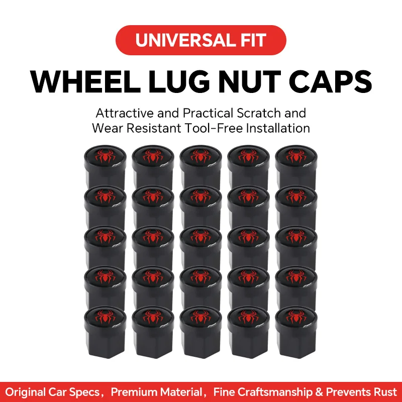 

20PCS Car Wheel Caps Bolts For Maserati Grecale GranTurismo Levante Quattroporte Grecale Folgore Tire Nut Caps Car Wheel Lug Nut