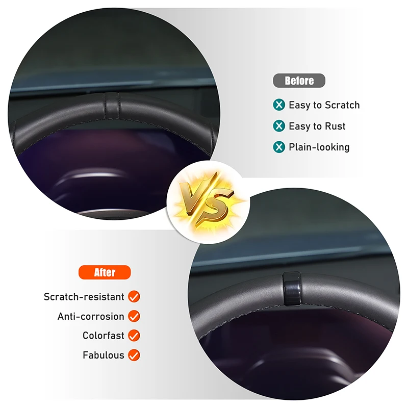 ABS Black For BMW 5 Series G60 2024+ X3 G45 2025 Car Steering Wheel Return To The Correct Mark Trim Cover Sticker  Accessories